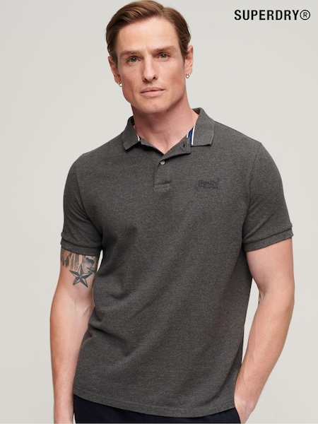 Superdry Dark Grey Classic Pique Polo Shirt (T48971) | €26