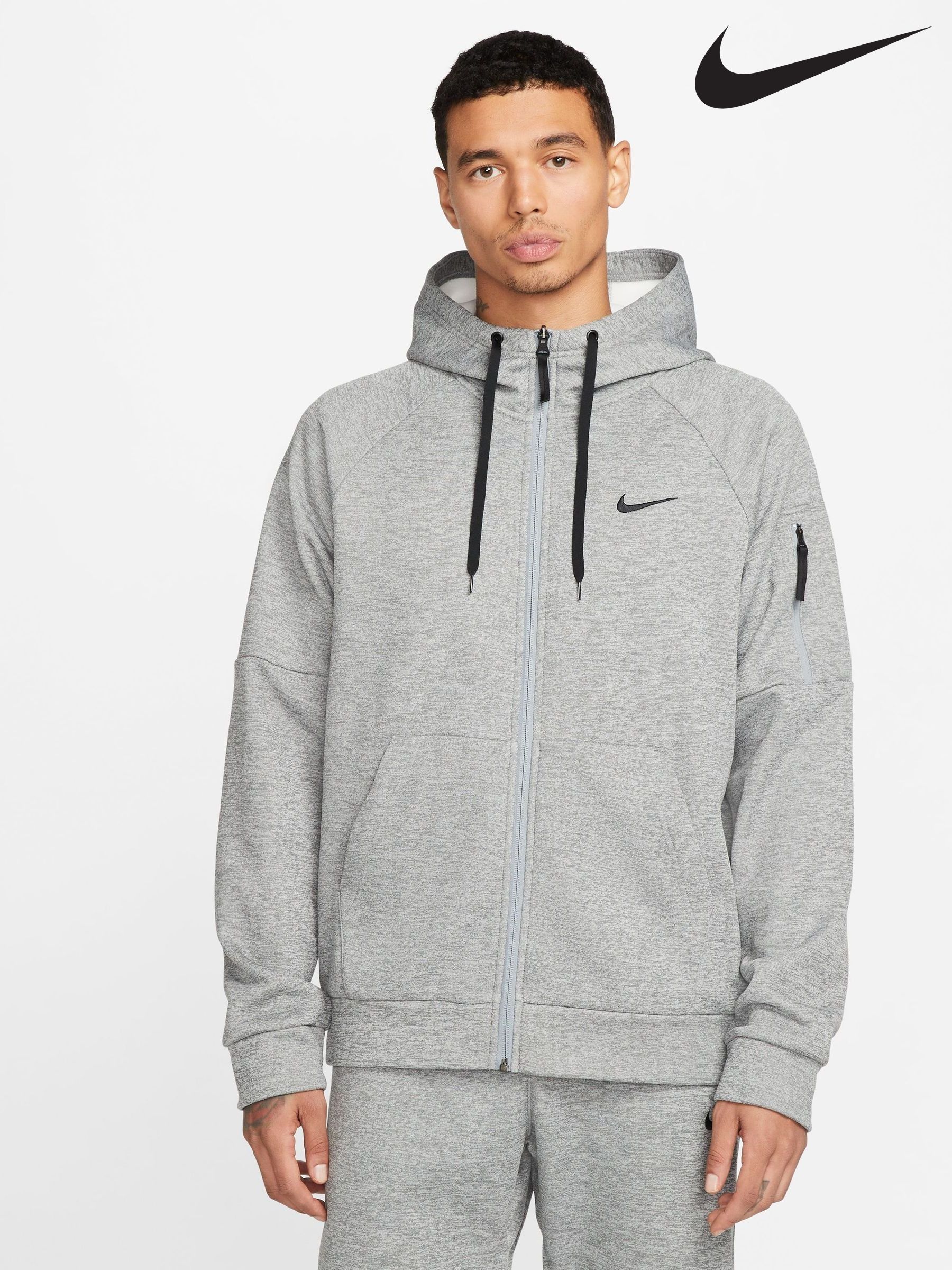 Nike Grey Zip Through Plain Sportswear Coldweather | Next