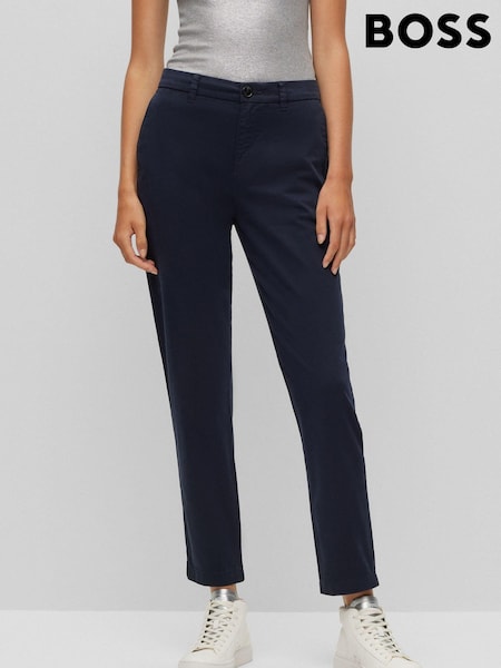 Blau - BOSS Tachini Zigarettenhose in schmaler Passform (T49290) | 53 €