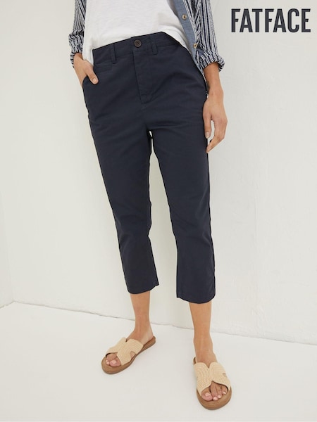 FatFace Blue Farnham Cropped Trousers (T49321) | €17