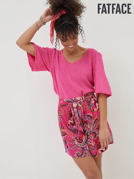FatFace Pink Faye Festival Floral Shorts (T49434) | €15