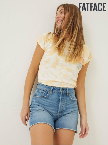 FatFace Blue Courtney Cut Off Denim Shorts (T49682) | €26