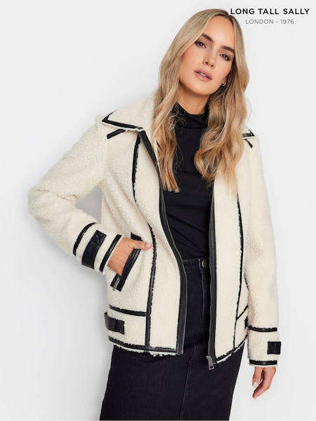 Long Tall Sally Natural Fleece Zip Up Jacket (T49901) | 117 €