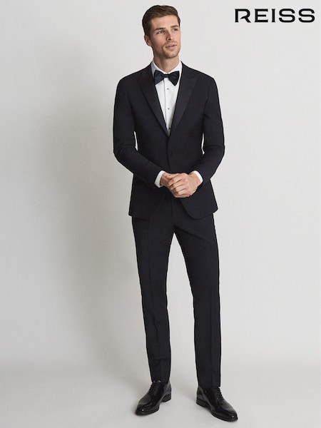 Reiss Navy Poker Modern Fit Performance Dinner Jacket (T50096) | AED2,362