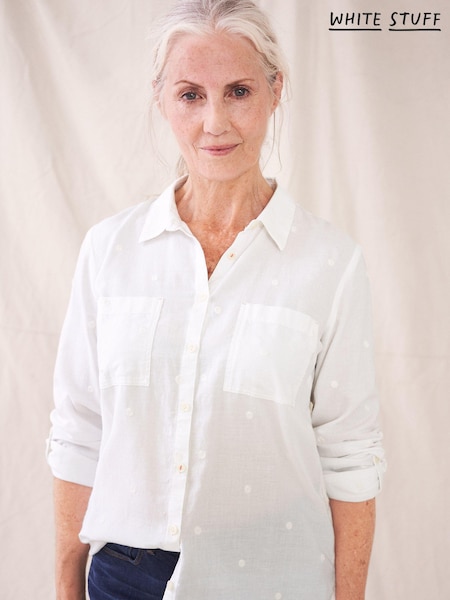 White Stuff Ivory White Emilia 100% Cotton Shirt (T50227) | €75