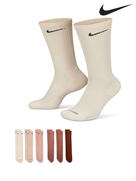 Brun - Nike Everyday Plus Cushioned Training Crew Socks 6 Pack (T50329) | kr530