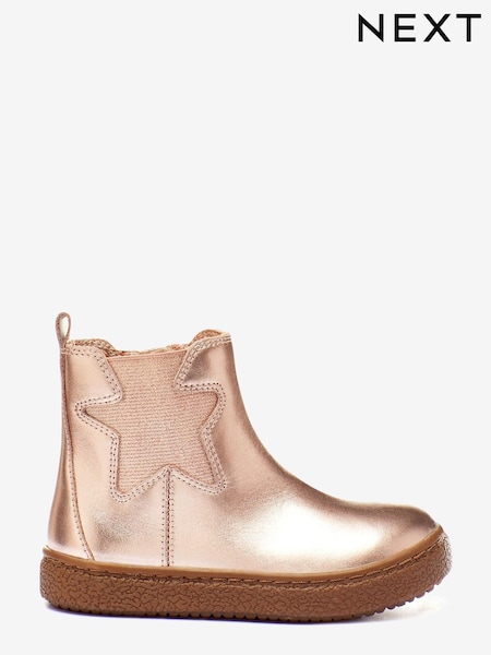 Rose Gold - Warm Lined Chelsea Boots (T50721) | € 16 - € 18