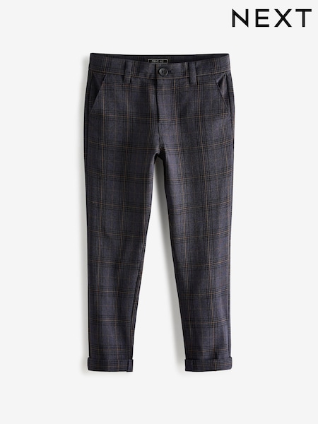 Navy/Blue Smart Check Trousers (12mths-16yrs) (T50754) | €7 - €10