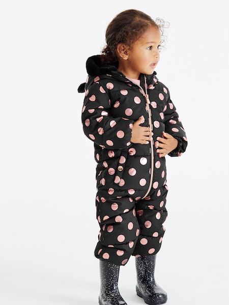 Schwarz/Roségold/Gepunktet - Shower Resistant Snow Suit (3mths-7yrs) (T50989) | 10 € - 11 €