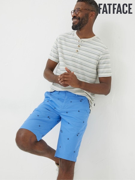 FatFace Blue Mawes Bird Embroidery Shorts (T51392) | €27