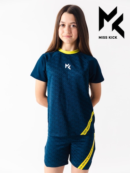 Petrolblau - Miss Kick Standard Training Top für Mädchen in Türkisblau (T51669) | 15 €