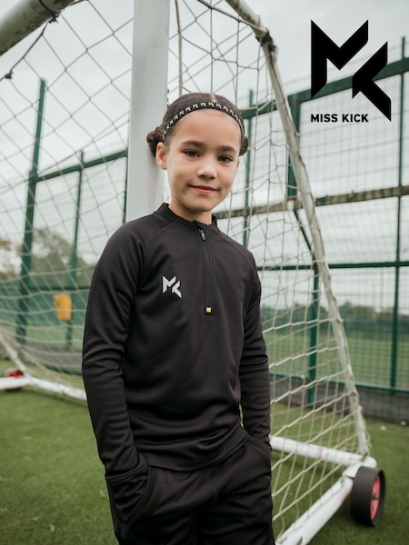 Miss Kick Girls Teal Blue Quarter Zip Training Top (T51674) | €15