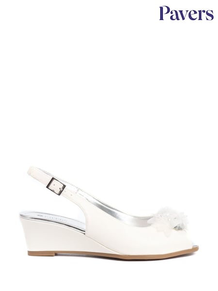 Pavers Slingback Peep-Toe Wedge Heels (T52159) | €55
