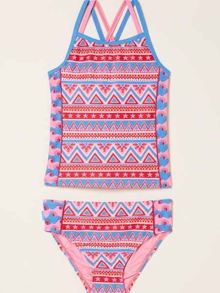 FatFace Pink Aztec Tankini Set (T52349) | €10