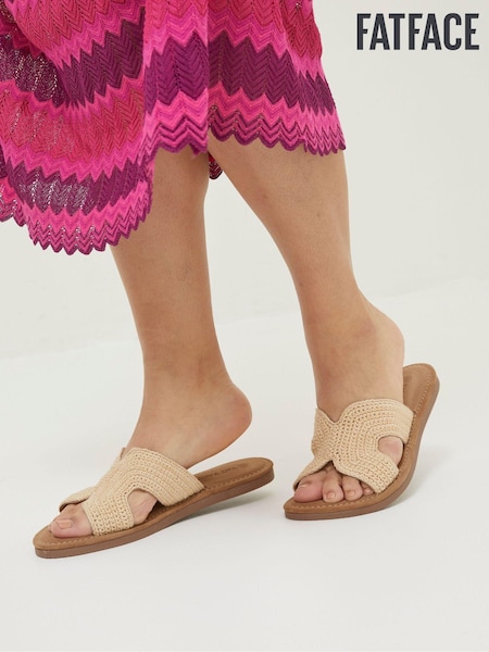 FatFace Natural Larissa Crochet Sandals (T53243) | €17