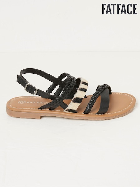 FatFace Black Zebra Xanthe Sandals (T53244) | €15