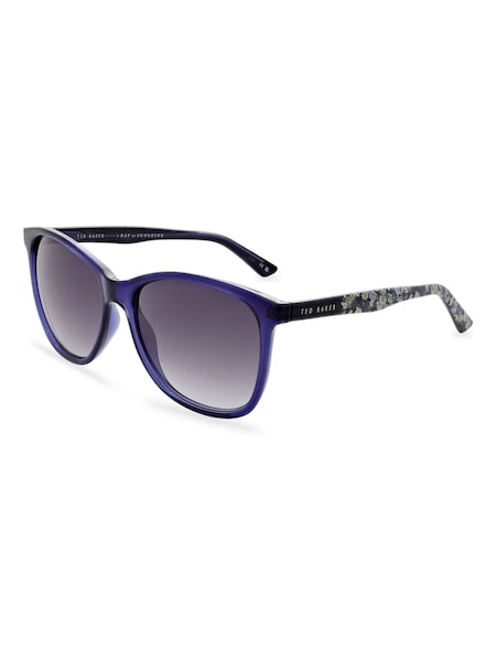 Ted Baker Blue Amie Sunglasses With Ted Floral Printed Temples (T53500) | AZN 188