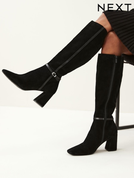 Schwarz - Forever Comfort® With Motionflex Square Toe Knee High Boots (T54048) | 32 €