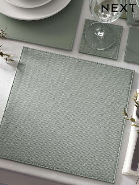 Set of 4 Reversible Faux Leather Placemats and Coasters Set (T54244) | € 30