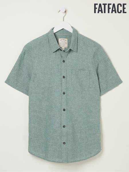 FatFace Green Bugle Linen Cotton Shirt (T54268) | €25