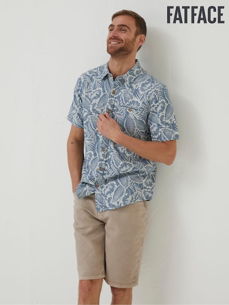 FatFace Blue Paddon Palm Print Shirt (T54271) | €27