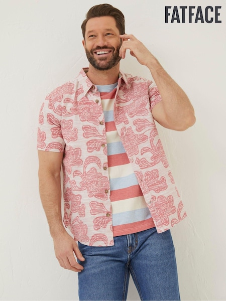 FatFace Pink Floral Block Print Shirt (T54360) | €27