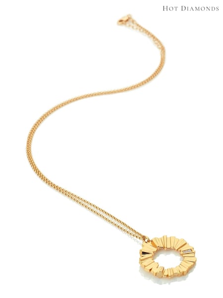 Hot Diamonds X Jac Jossa Gold Tone Believe Pendant Necklace (T54847) | €157