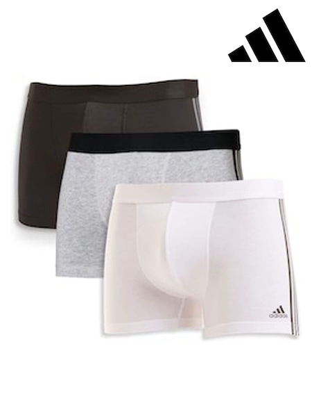adidas White Active Flex Cotton 3 Pack Boxers (T54982) | €37