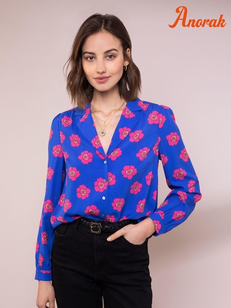 Anorak Blue Posy Ecovero Long Sleeve Shirt (T55055) | 57 €