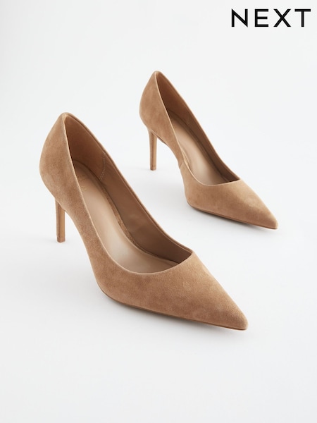 رمادي بني - Forever Comfort® Leather Mid Court Shoes (T55101) | ‏185 د.إ.‏