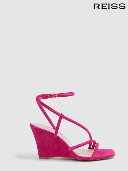 Reiss Cassie Suede Strappy Wedge Heels (T55228) | 257 €