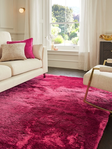 Fuchsia Pink Collection Luxe Plush Rug (T55302) | €86 - €378