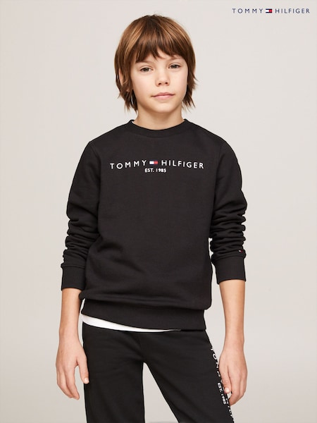 Tommy Hilfiger Black Essential Sweatshirt (T55622) | AED233 - AED291