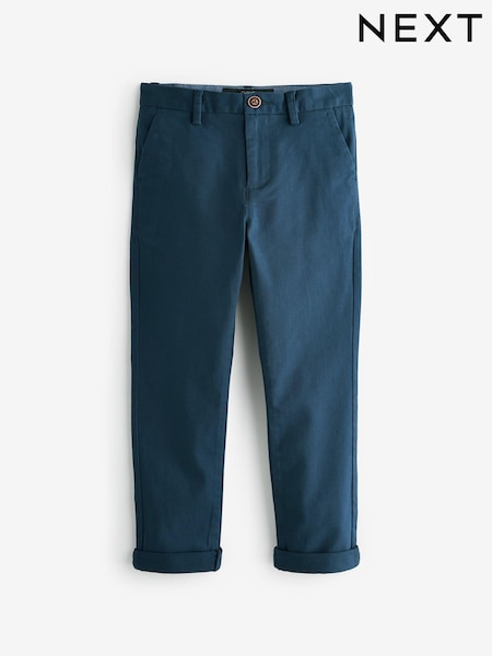 French Navy Blue Regular Fit Stretch Chino Trousers (3-17yrs) (T55746) | 54 QAR - 79 QAR