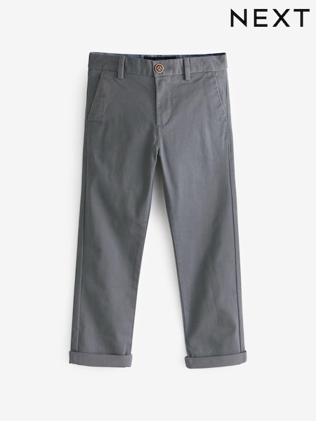 Charcoal Grey Regular Fit Stretch Chino Trousers (3-17yrs) (T55747) | €15 - €22