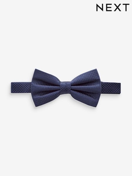 Navy Blue Plain Silk Bow Tie (T55885) | €23