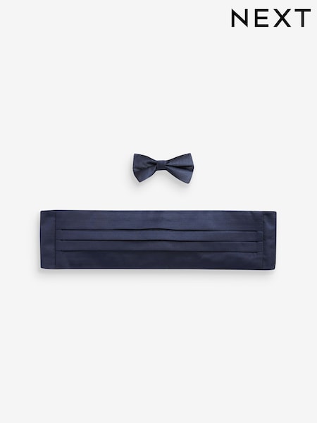 Navy Blue Cummerbund And Bow Tie Set (T56991) | €13.50