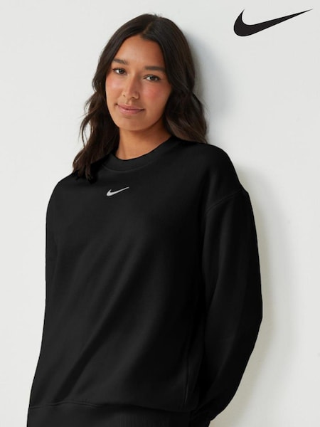 Nike Black Oversized Mini Swoosh Sweatshirt (T57426) | €79