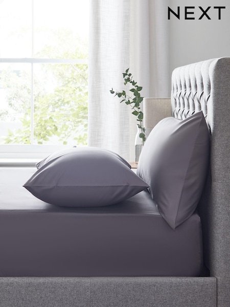 Charcoal Grey Easy Care Polycotton Fitted Sheet (T57550) | €7 - €17