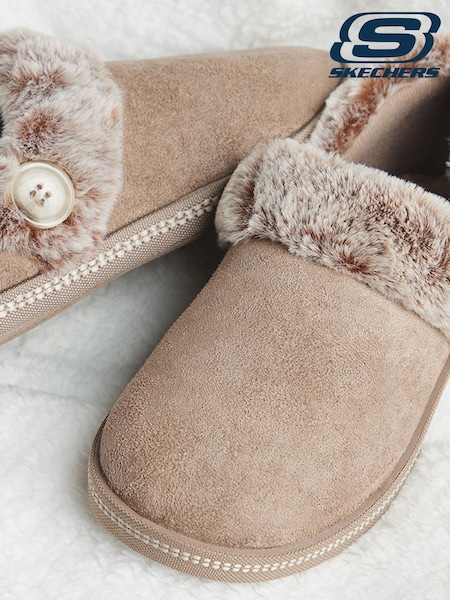 Ruskea - Skechers Cosy Campfire Fresh Toast Womens Slippers (T57578) | €61