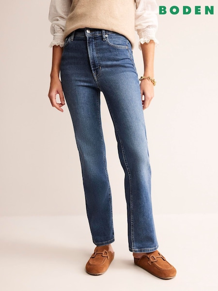 Boden Light Blue High Rise True Straight Jeans (T58004) | €52