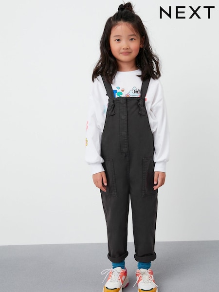 Washed Black Relaxed Dungarees (3-16yrs) (T58087) | € 16 - € 22