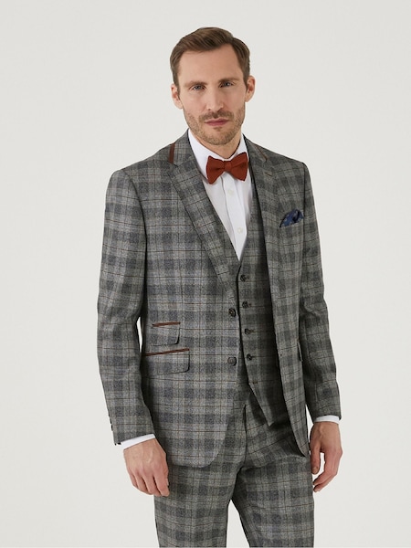 Skopes Grey Tailored Fit Tatton Check Suit (T58243) | €70