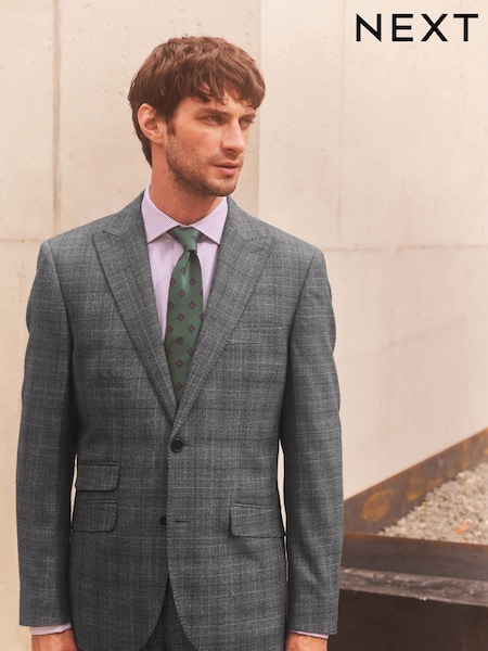 Grey Check Suit Jacket (T59136) | €66