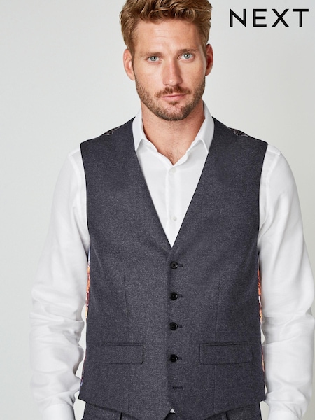 Navy Donegal Suit Waistcoat (T59166) | €12