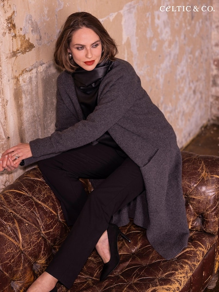 Celtic & Co. Grey Felted Longline Cardigan (T59231) | € 135