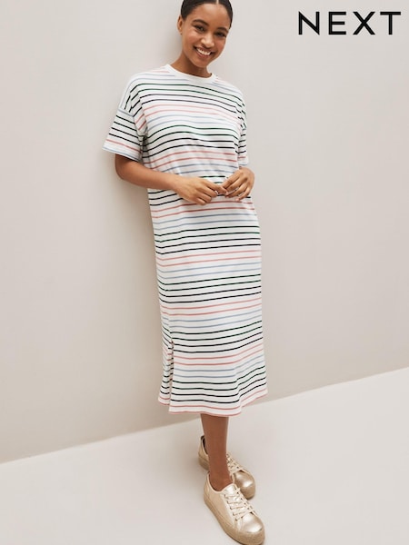 Mehrfarbig - Supima 100% Cotton Striped T-Shirt Dress (T59467) | 22 €