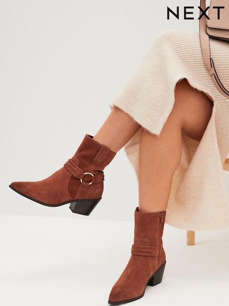 Rostbraun - Forever Comfort® Western O Ring Detail Ankle Boots (T60008) | 21 €