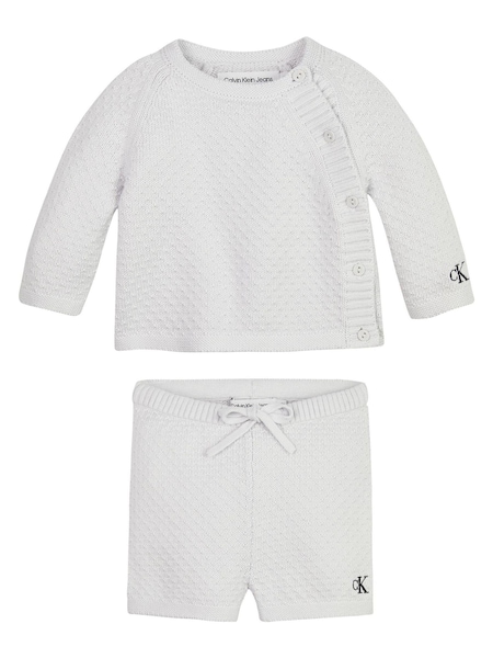 Calvin Klein Jeans Baby Grey Textured Jumper and Shorts Giftpack (T60040) | €63