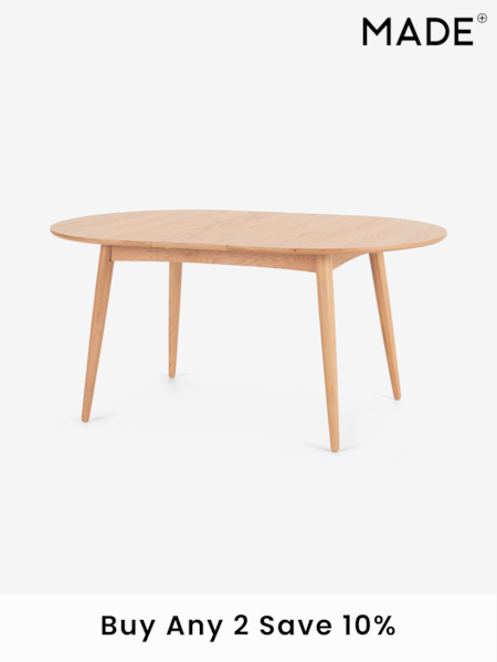 MADE.COM Oak Deauville 4 to 6 Seater Oval Extending Dining Table (T60147) | €693